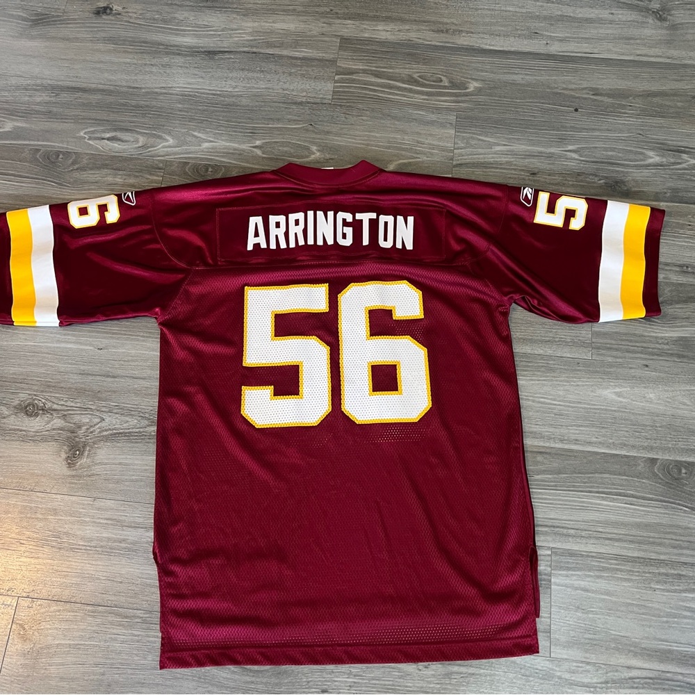 Washington Redskin’s #56 Arrington Jersey-NFL DC red football vintage